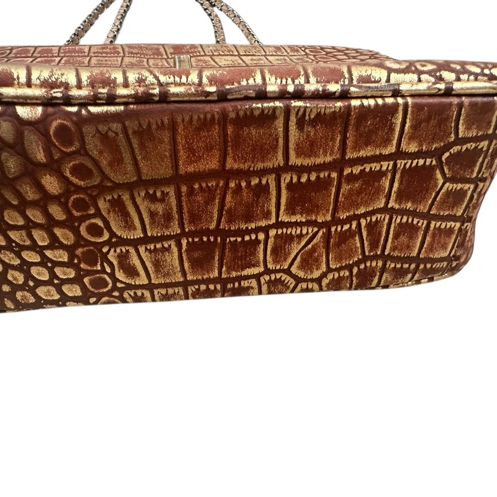 Patricia Nash Textured Brown Leather Clutch Shoulder Bag - Picture 2 of 7